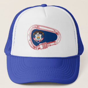 Utah Flag Klettersteig Carabiner Truckerkappe