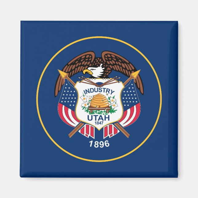 Utah-Flagge Magnet (Vorne)