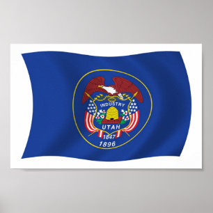 Utah-Flagge Poster Druck