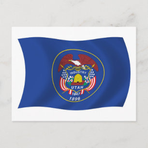 Utah-Flagge Postkarte