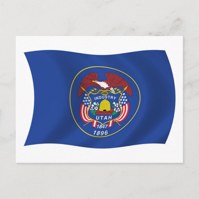Utah-Flagge Postkarte (Vorderseite)