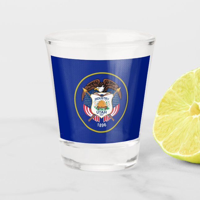 Utah-Flagge  Schnapsglas (Vorderseite)