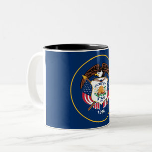 Utah-Flagge Zweifarbige Tasse