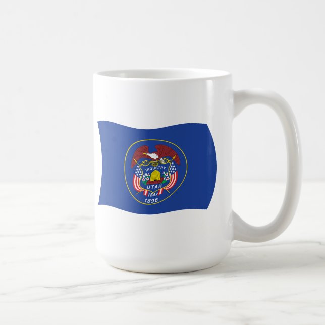 Utah-Flaggen-Tasse Kaffeetasse (Rechts)