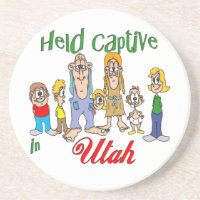 Utah Funny Trailer Park Sandstone Untersetzer