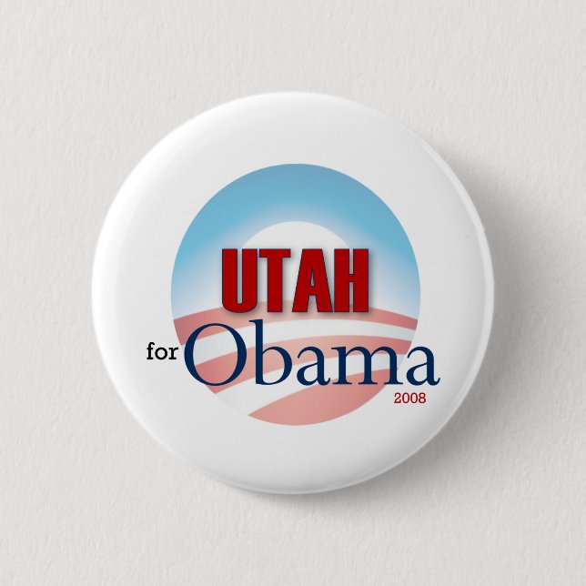 UTAH für Obama Button (Vorderseite)