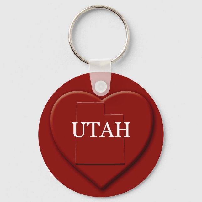 Utah Heart Map Schlüsselanhänger (Vorderseite)