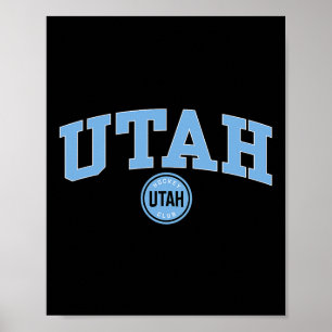 Utah Hockey Club Bogen über Grau Nhl offiziell liz Poster