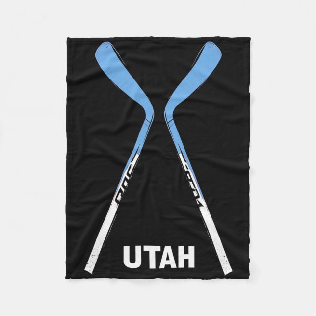 Utah Hockey Sticks  Fleecedecke (Vorderseite)