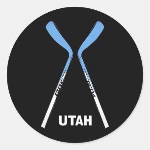 Utah Hockey Sticks Runder Aufkleber