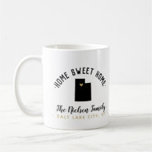 Utah Home Sweet Home Famille Monogramme Mug
