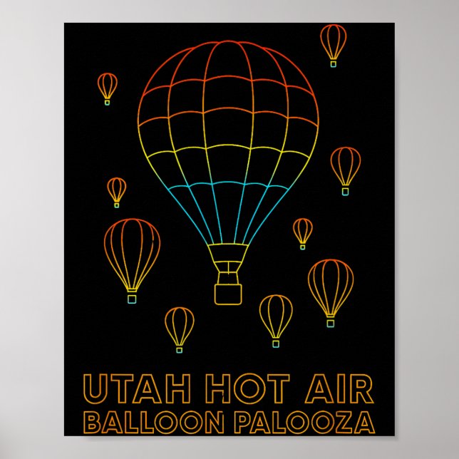 Utah Hot Air Balloon Palooza Apparel  Poster (Vorne)