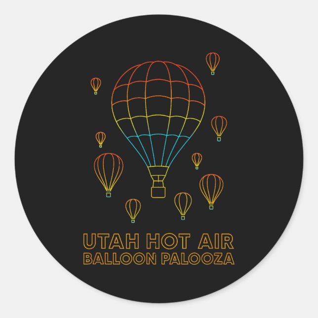 Utah Hot Air Balloon Palooza Apparel  Runder Aufkleber (Vorderseite)