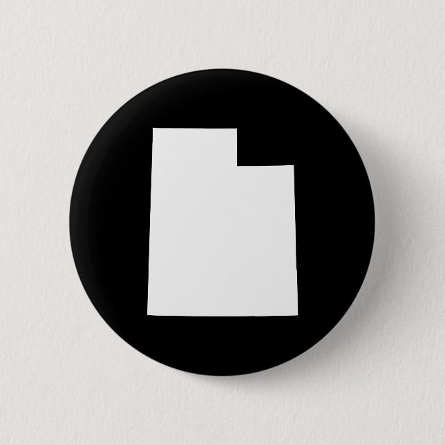 Utah in Weiß Button (Vorderseite)