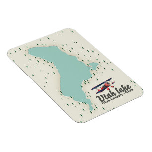 Utah Lake, Utah Reisekarte Magnet