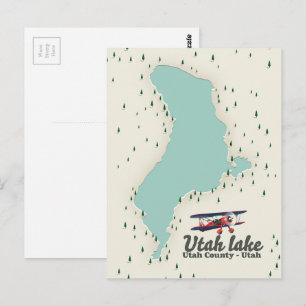 Utah Lake, Utah Reisekarte Postkarte