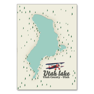 Utah Lake, Utah Reisekarte Tischnummer