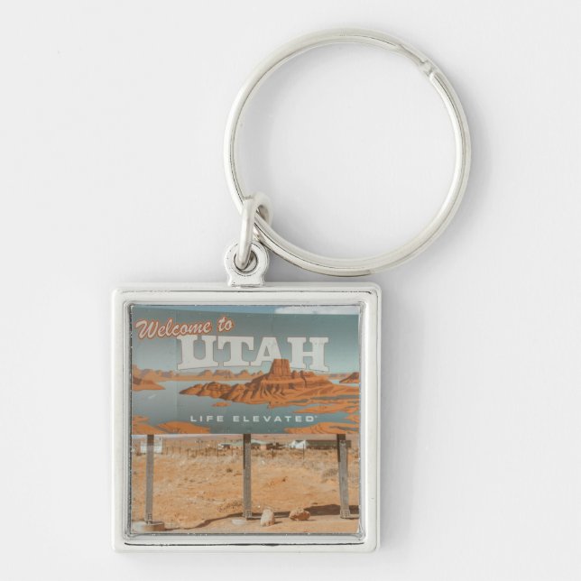 Utah Life erhöht Schlüsselanhänger (Vorne)