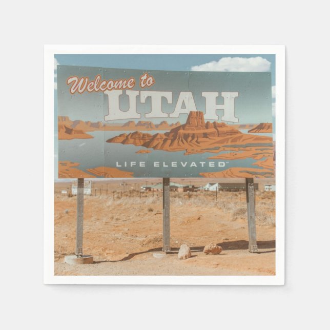 Utah Life erhöht Serviette (Vorderseite)