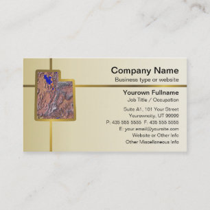 Utah Map Business Card Visitenkarte