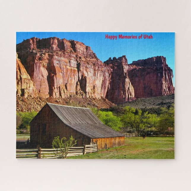 Utah Mountain Scheune. Puzzle (Horizontal)