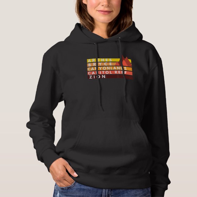 Utah National Parks Utahs Mighty Five Souvenir Nps Hoodie (Vorderseite)