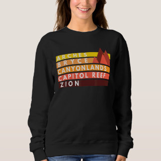 Utah National Parks Utahs Mighty Five Souvenir Nps Sweatshirt