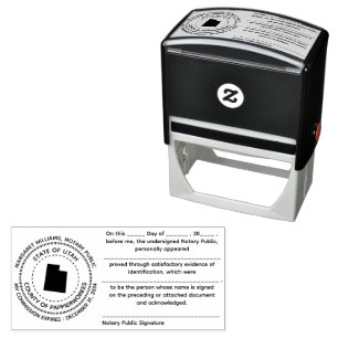 Utah Notary Public Recognition Briefmarke Permastempel