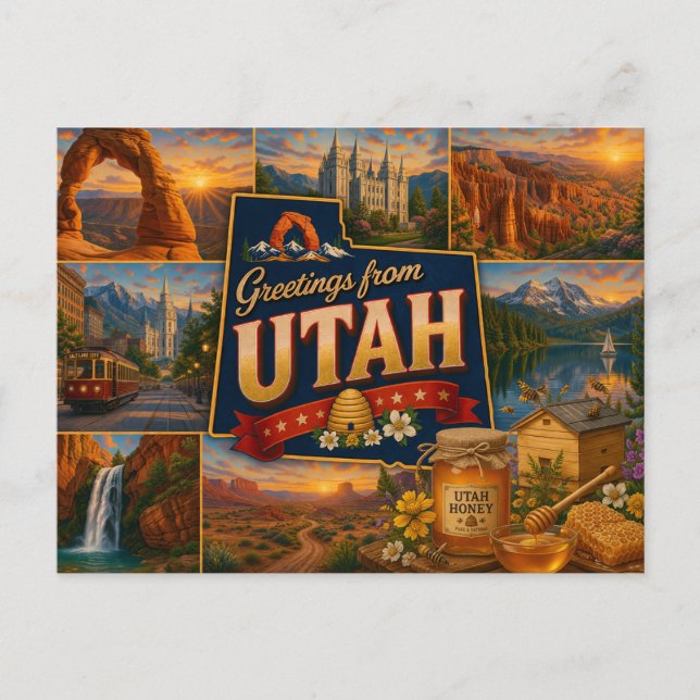 Utah Postkarte (Vorderseite)