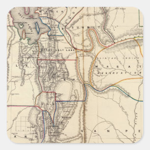 Utah Quadratischer Aufkleber