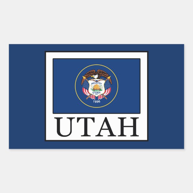 Utah Rechteckiger Aufkleber (Vorderseite)