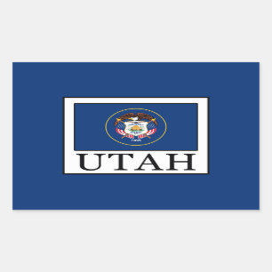 Utah Rechteckiger Aufkleber
