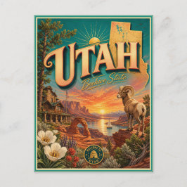 Utah Retro Reise Souvenir Postkarte