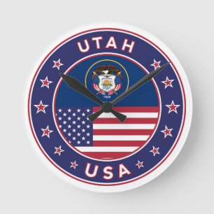 Utah Runde Wanduhr