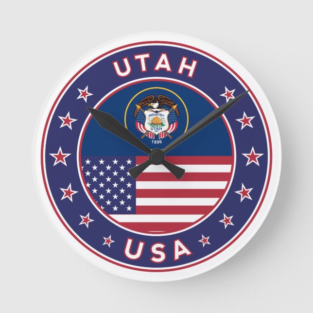 Utah Runde Wanduhr (Vorderseite)
