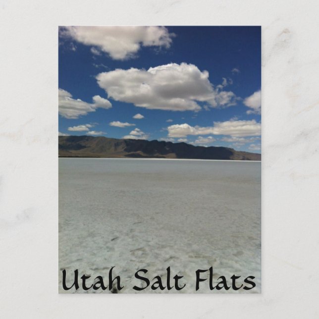 Utah Salt Flats Landschaft Postkarte (Vorderseite)
