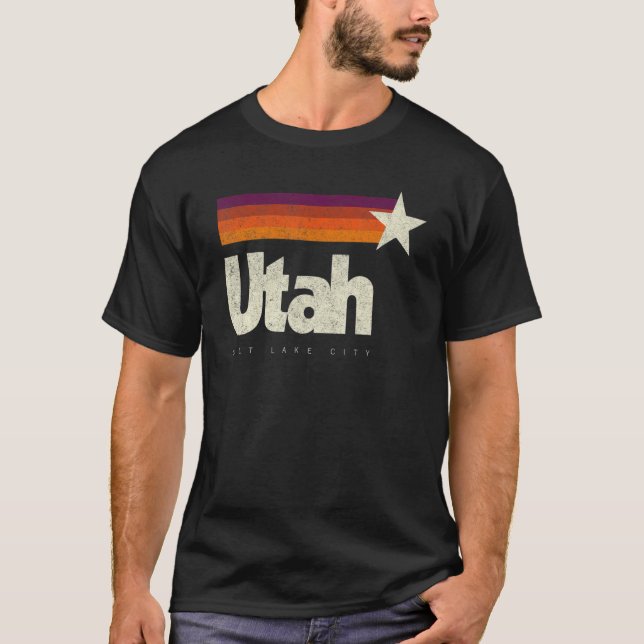 Utah Salt Lake City Cool Retro Not American T-Shirt (Vorderseite)