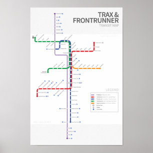 Utah-Schienen-Durchfahrt-Karte Poster