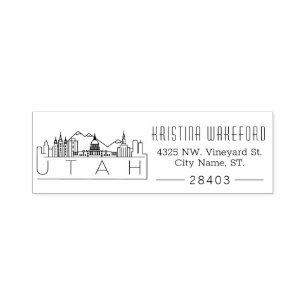Utah   Selbstfarbige Briefmarke der benutzerdefini Permastempel