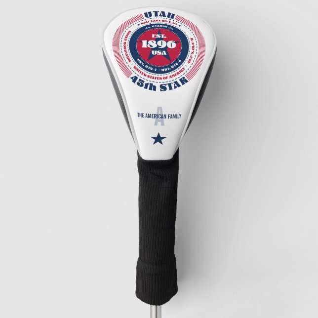 Utah Staat Circle Custom Golf Head Cover Headcover (Vorderseite)