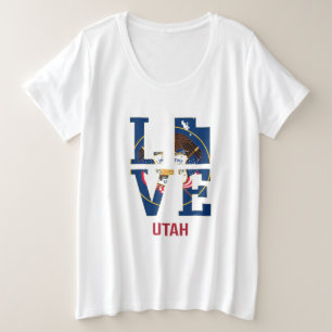 Utah Staat Liebe USA Große Größe T-Shirt