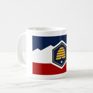 Utah Staat neue Flagge Symbol USA Amerika Kaffeetasse