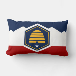 Utah Staat neue Flagge Symbol USA Amerika Lendenkissen
