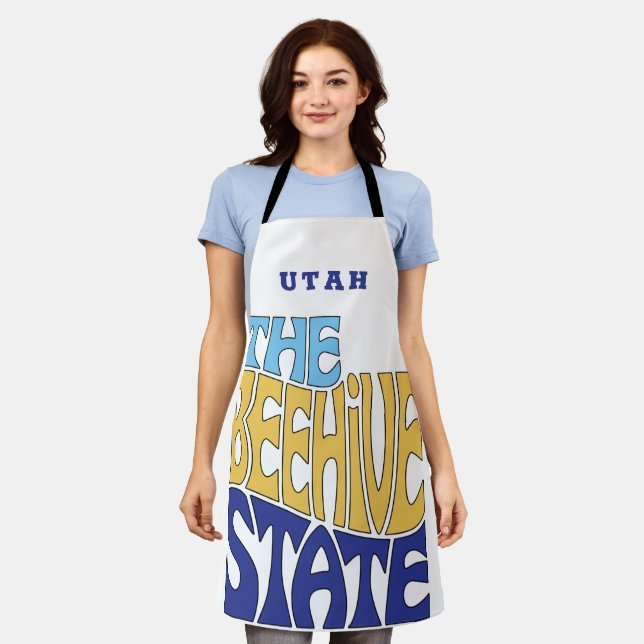 Utah Staat Nickname Word Art Schürze (Getragen)