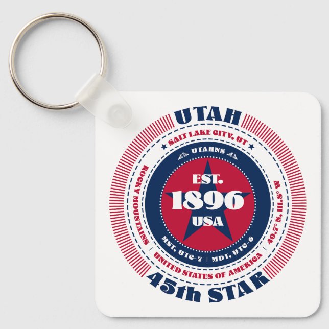 Utah Staat Schlüsselanhänger (Vorderseite)