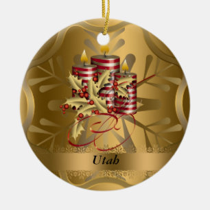 Utah-Staats-Weihnachtsverzierung Keramikornament
