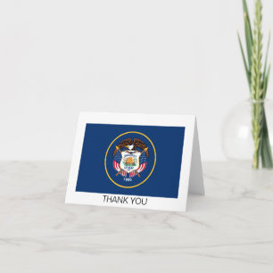 Utah Staatsflagge Dankeskarte