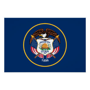 Utah Staatsflagge Poster