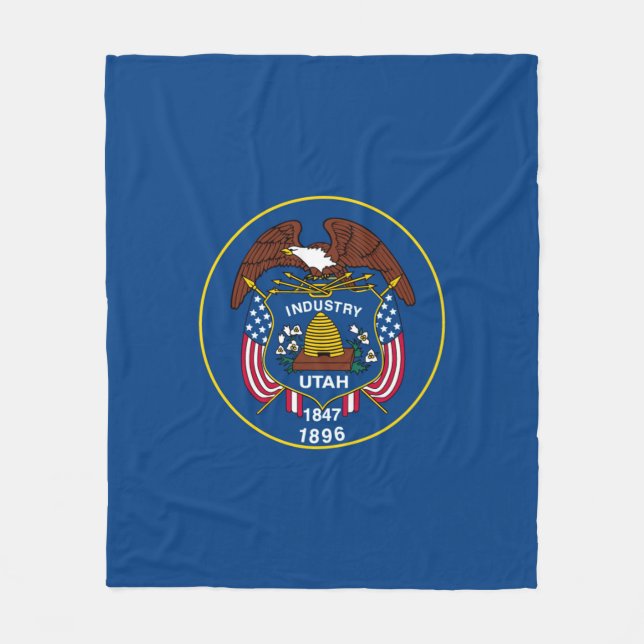Utah State Flag Design Fleecedecke (Vorderseite)