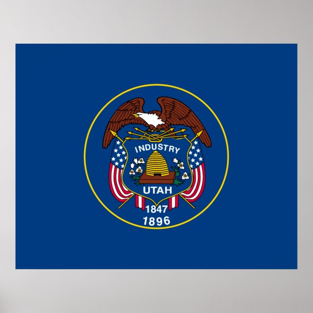 Utah State Flag Design Poster (Vorne)